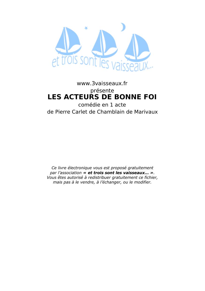 Les Acteurs De Bonne Foi