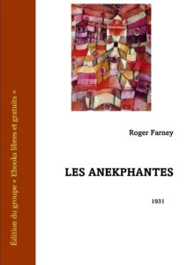 Les Anekphantes by Roger Farney, book cover