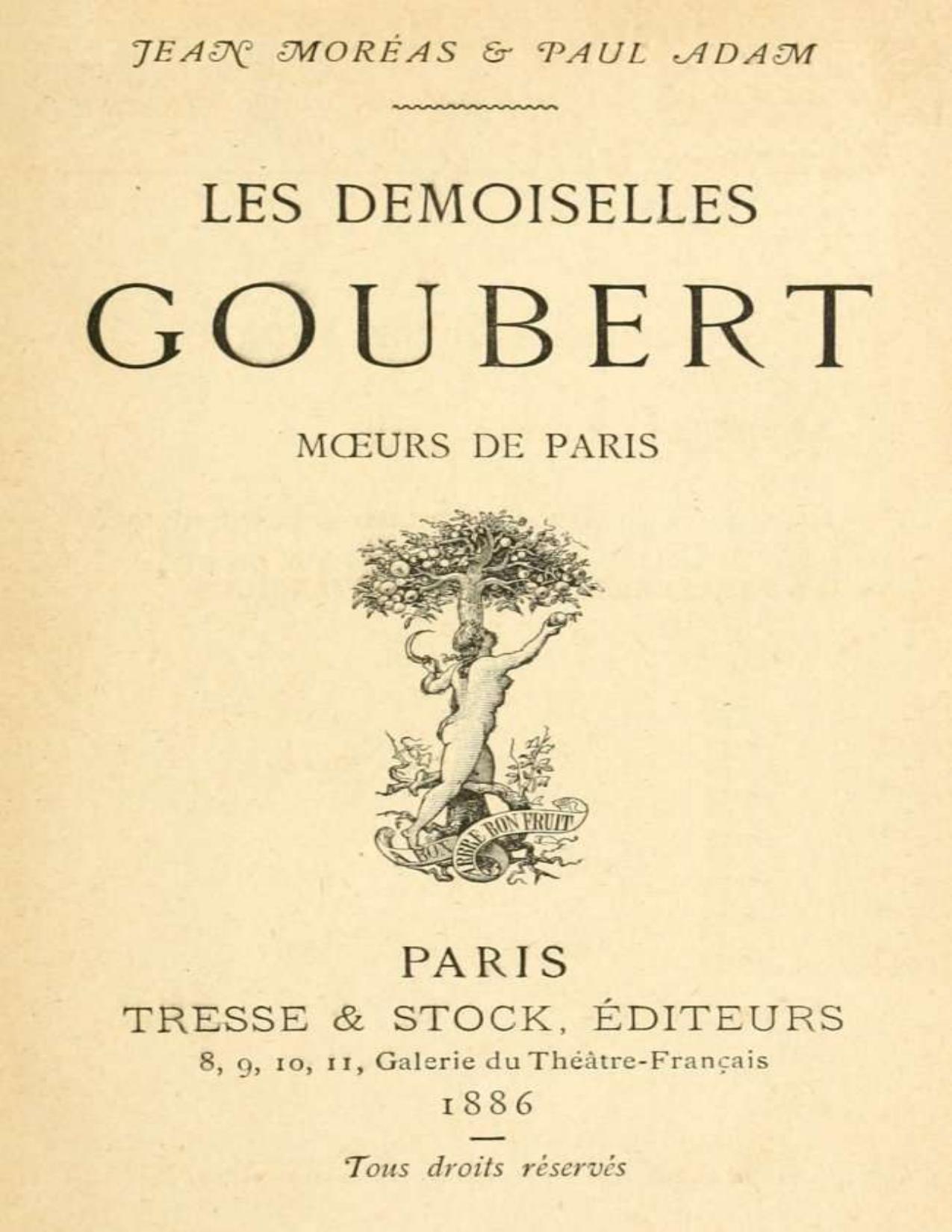 Les Demoiselles Goubert Moeurs De Paris