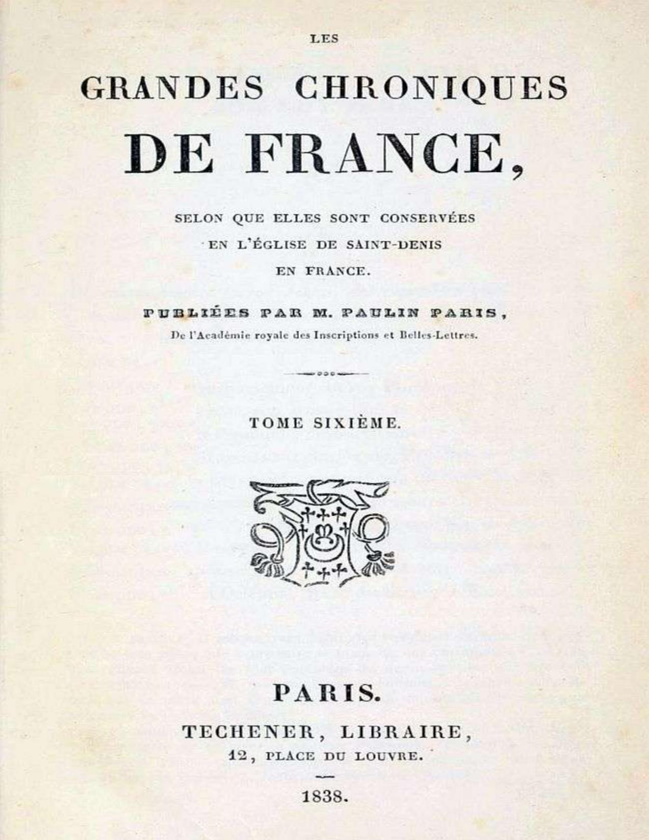 Les Grandes Chroniques De France 66 Selon Que Elles Son