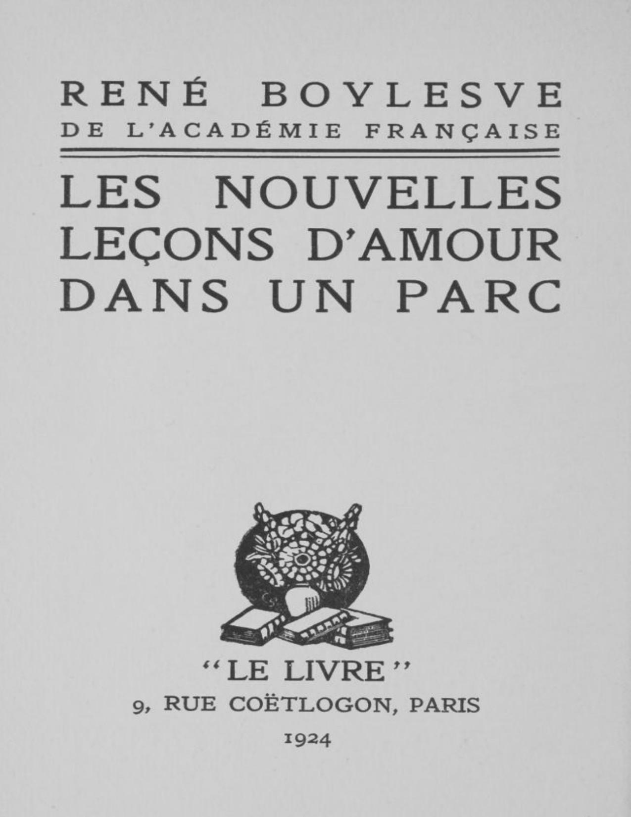 Les Nouvelles Lecons Damour Dans Un Parc