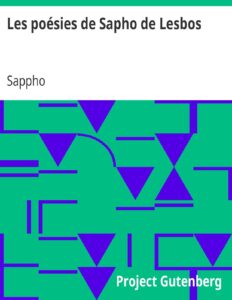 Les poésies de Sapho de Lesbos by Sappho, book cover