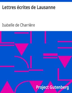 Lettres Ecrites De Lausanne