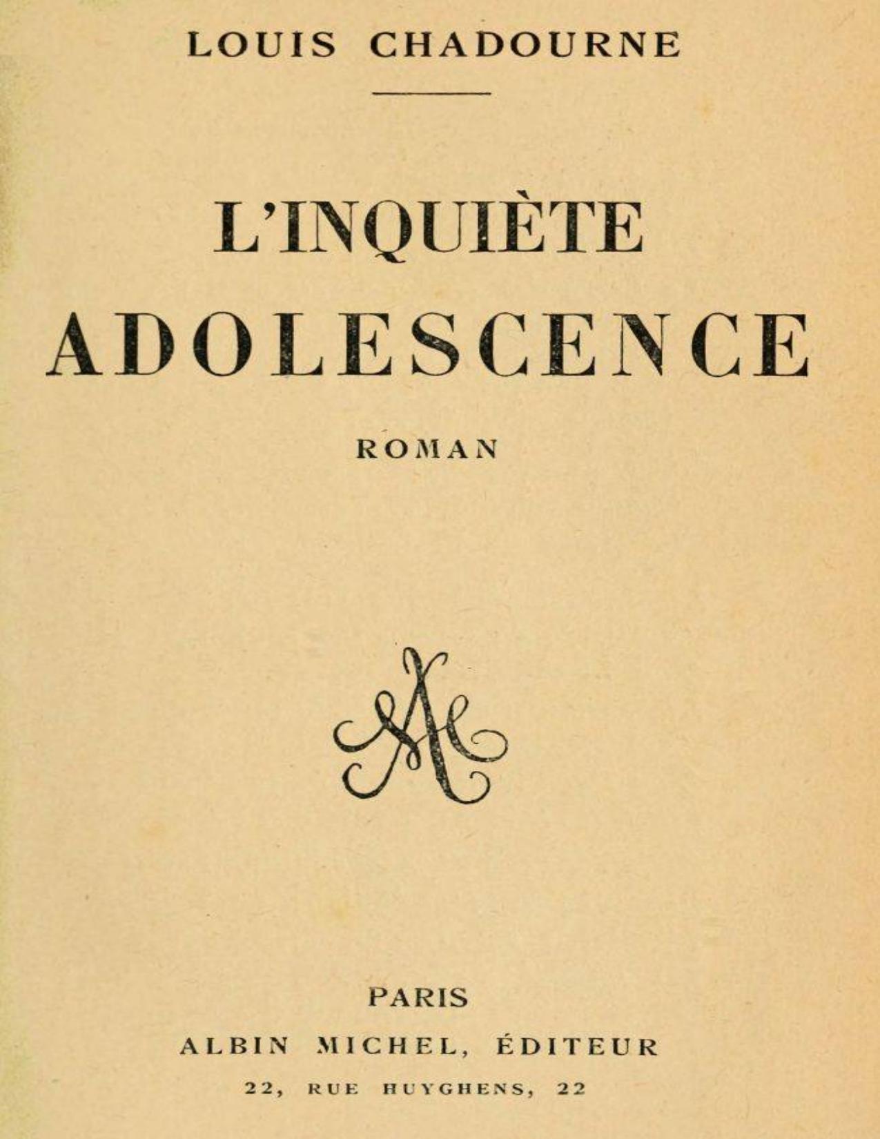 Linquiete Adolescence
