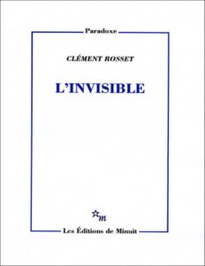 L’invisible by Rosset, book cover