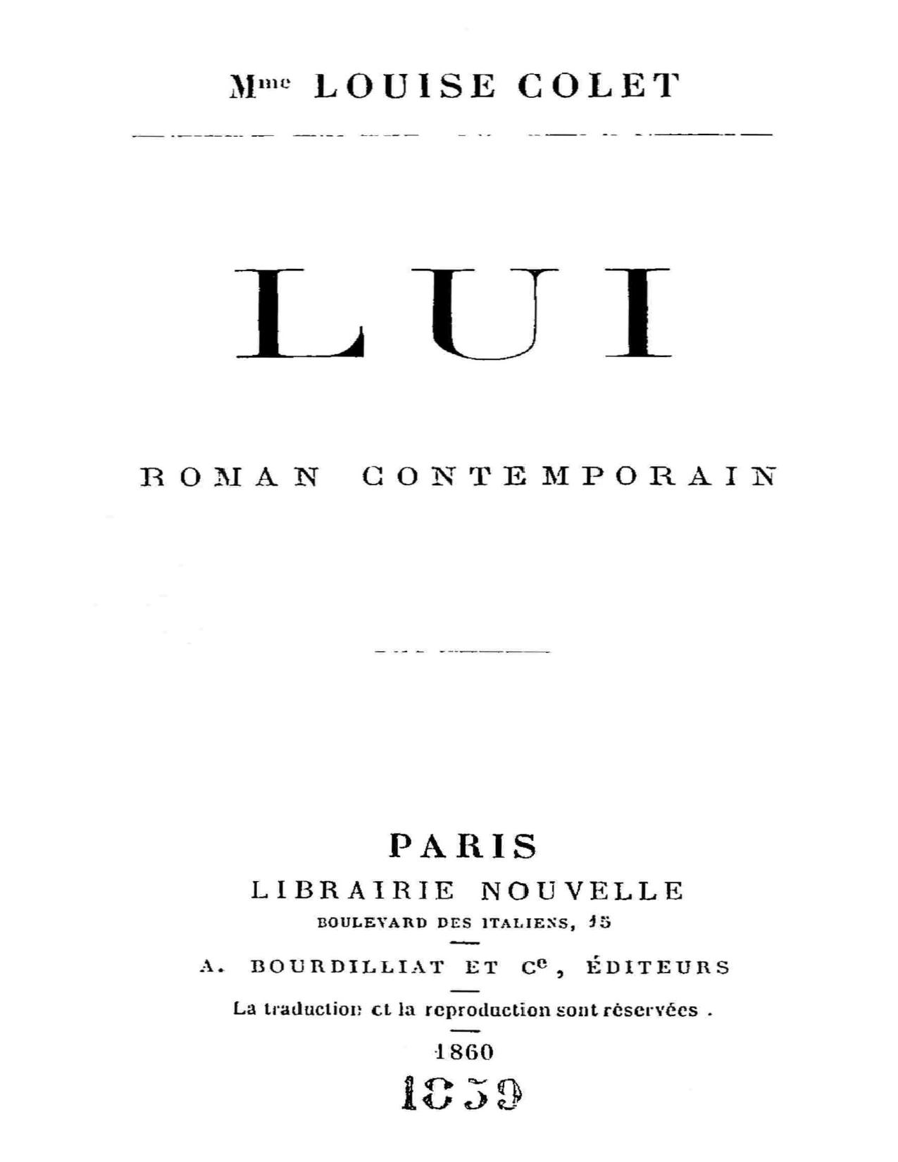 Lui Roman Contemporain