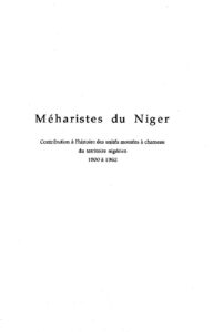 MEHARISTES DU NIGER