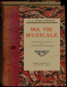 Ma vie musicale, couverture du livre