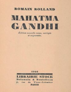 Mahatma Gandhi by Romain Rolland, book cover