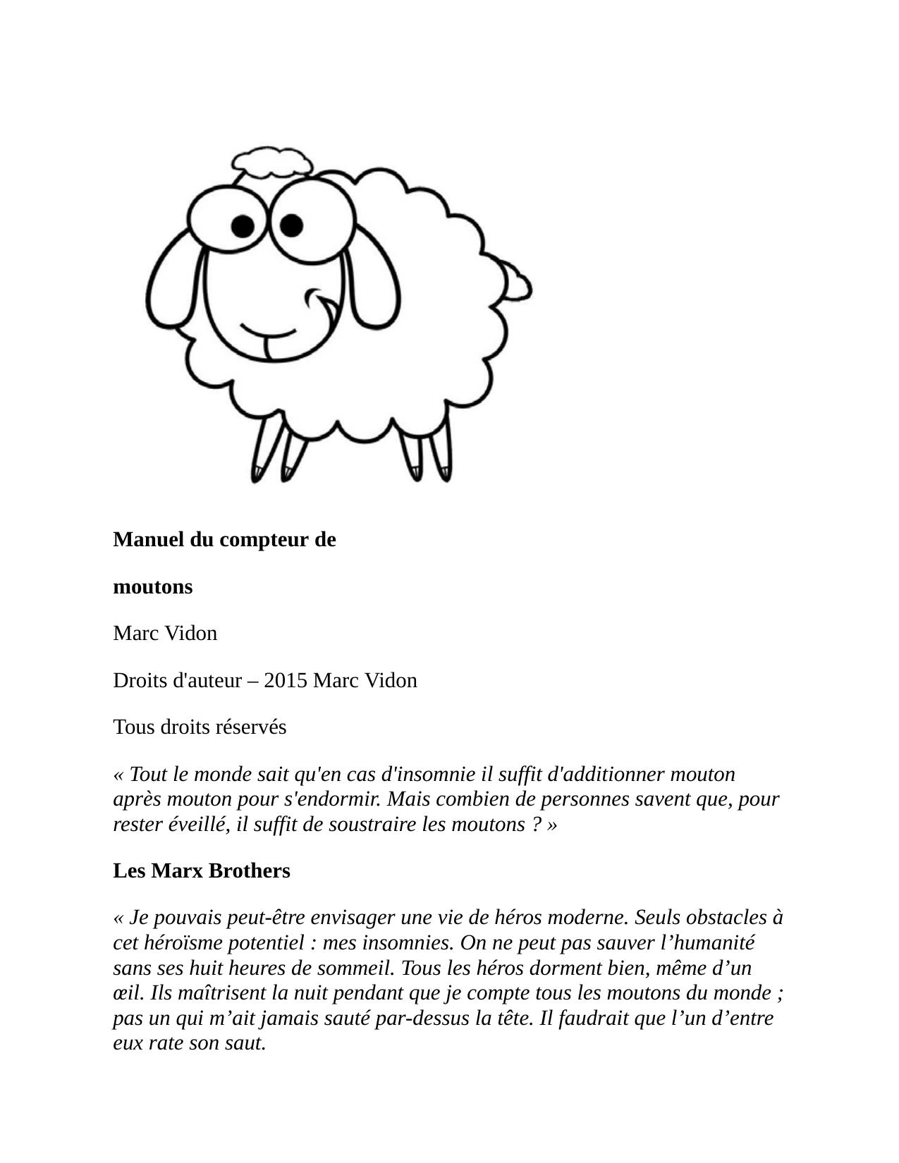 Manuel Du Compteur De Moutons