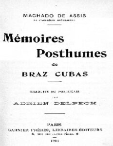 Mémoires Posthumes de Braz Cubas by Machado de Assis, book cover