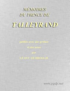 Mémoires du prince de Talleyrand, Volume 5, couverture du livre