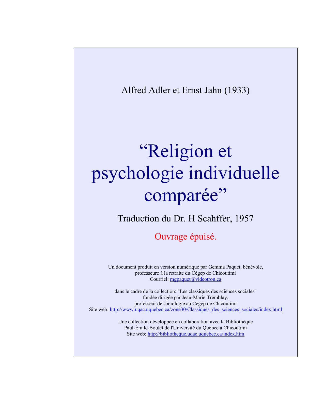 Microsoft Word Religion Et Psychologie.doc