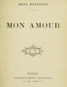 Mon amour by René Boylesve, book cover