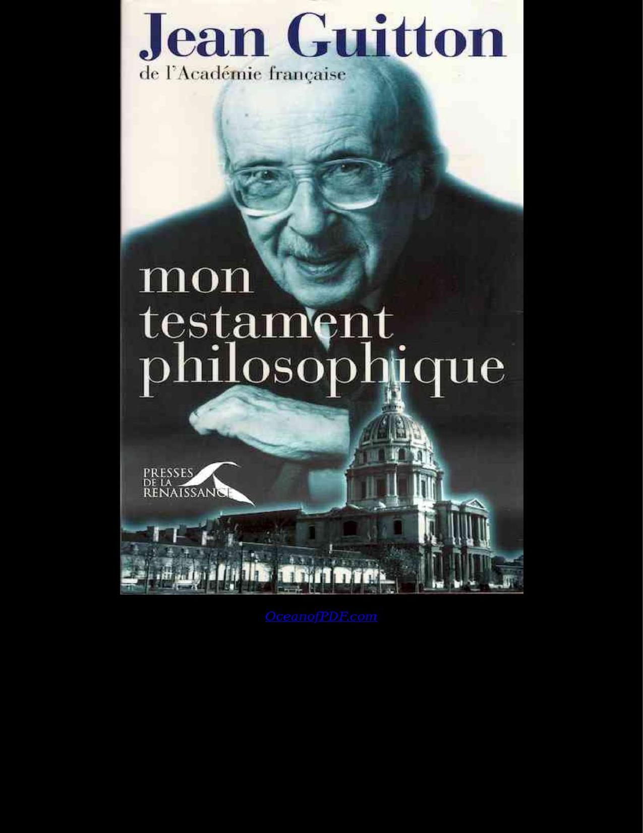 Mon Testament Philosophique