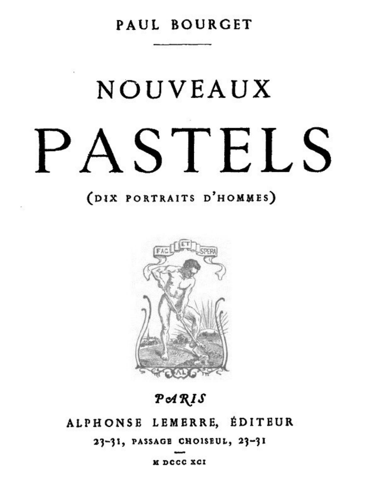 Nouveaux Pastels Dix Portraits Dhommes