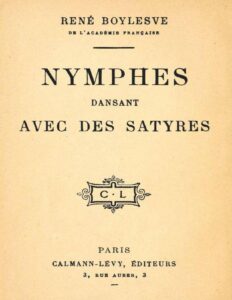 Nymphes dansant avec des satyres by René Boylesve, book cover