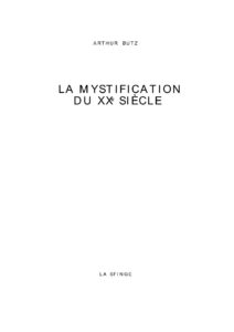 OceanofPDF.com La Mystification Du Xxe Siecle French Edition by Shannon, book cover