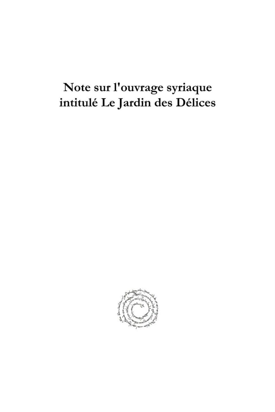 OceanofPDF.com Note Sur Louvrage Syriaque Intitule Le Jardin