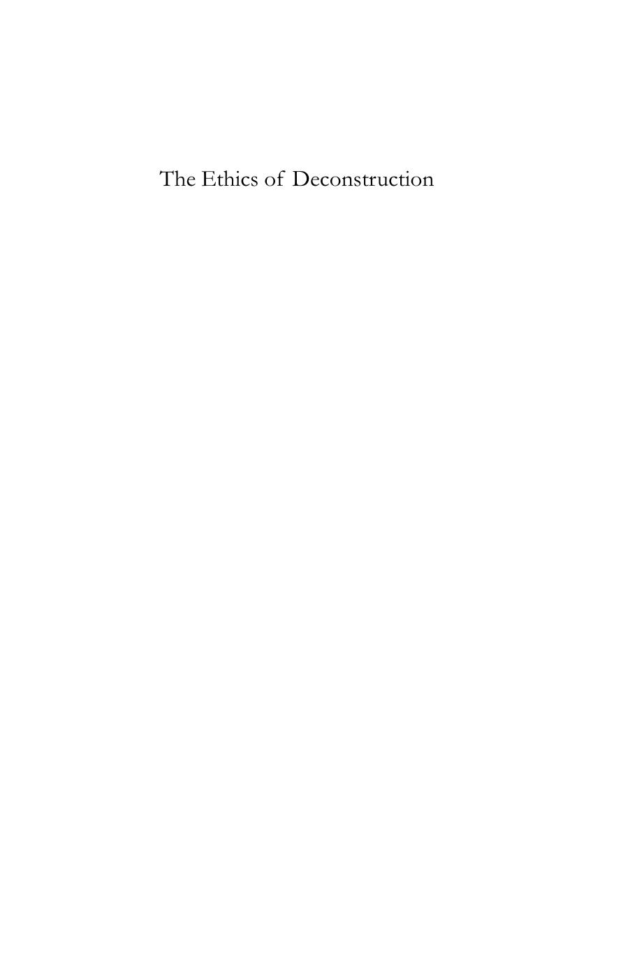 OceanofPDF.com The Ethics Of Deconstruction French Edition