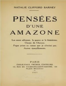 Pensées d’une amazone by Natalie Clifford Barney, book cover