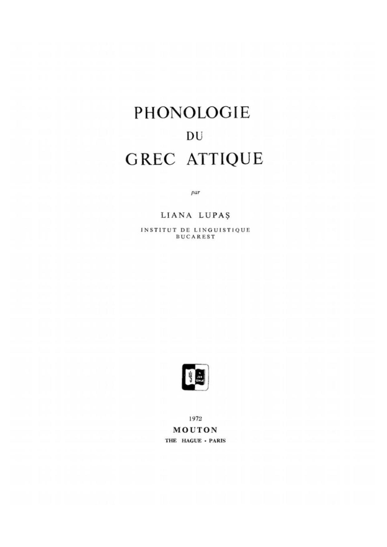 Phonologie Du Gr