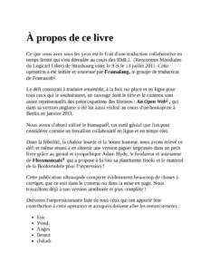 Pour un Web Ouvert, couverture du livre