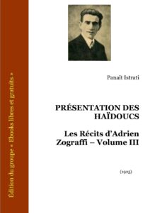 Présentation des Haïdoucs – Les Récits d’AdrienZograffi – Volume III, couverture du livre