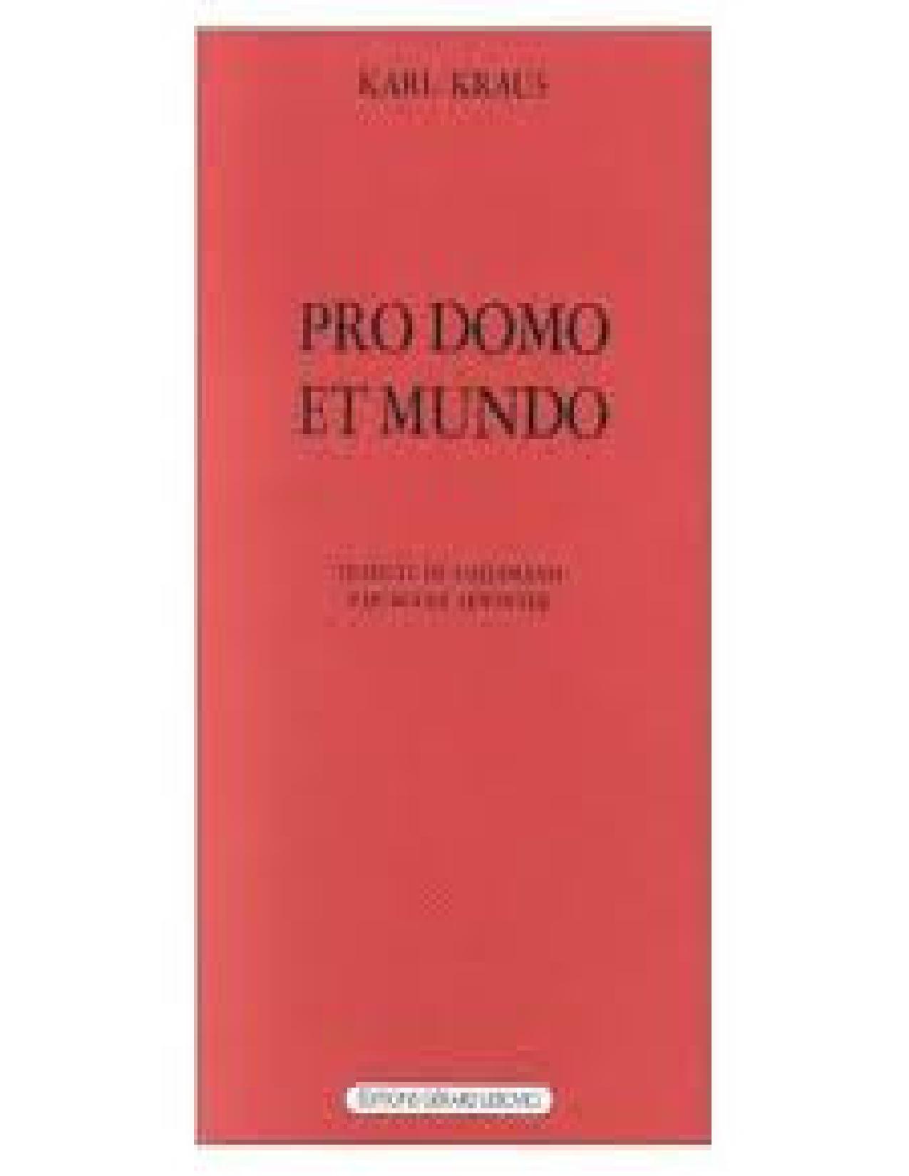 Pro Domo Et Mundo