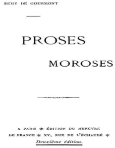 Proses moroses, couverture du livre