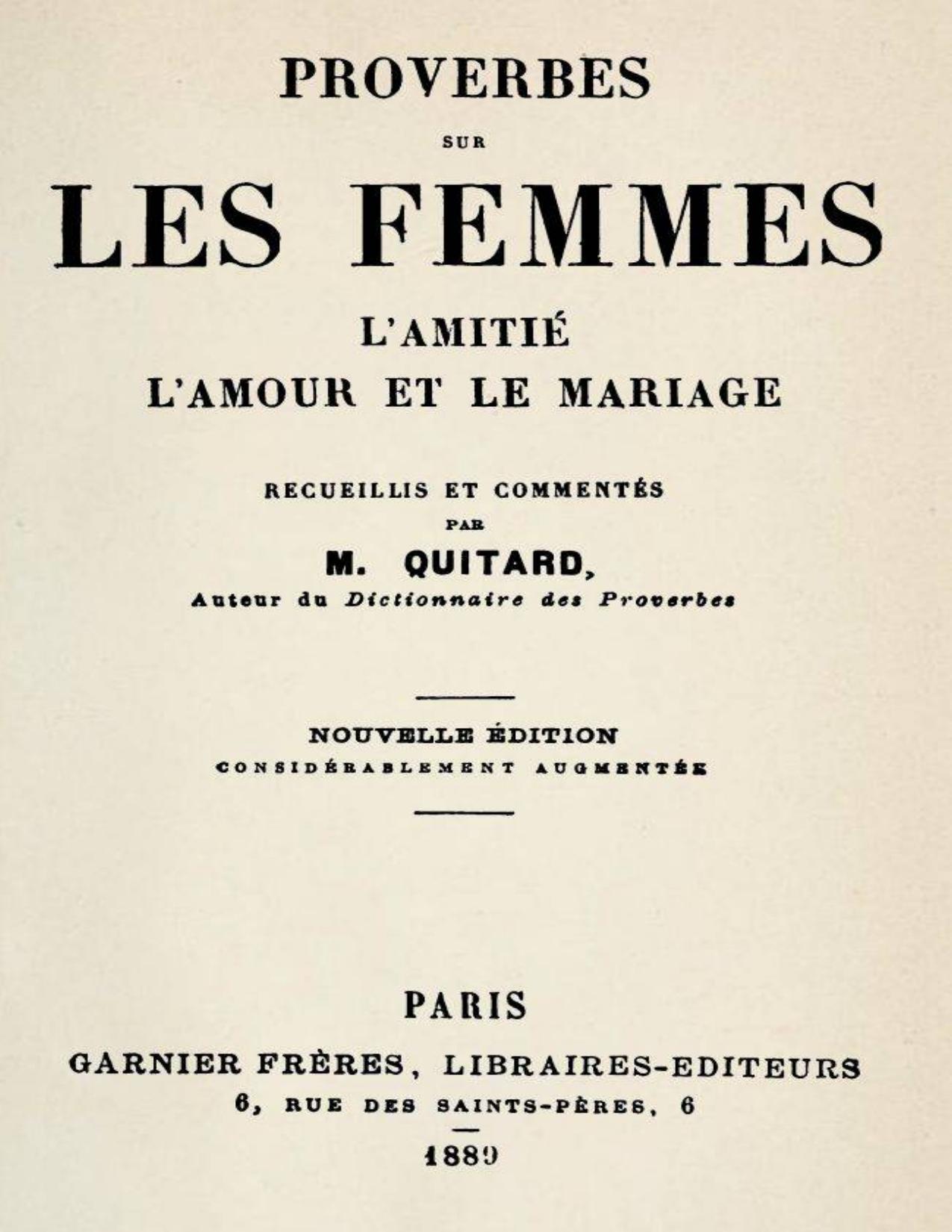 Proverbes Sur Les Femmes Lamitie Lamour Et Le Mariage