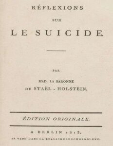 Reflexions Sur Le Suicide