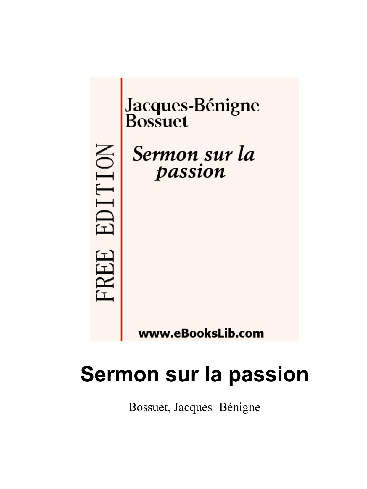 Sermon Sur La Passion