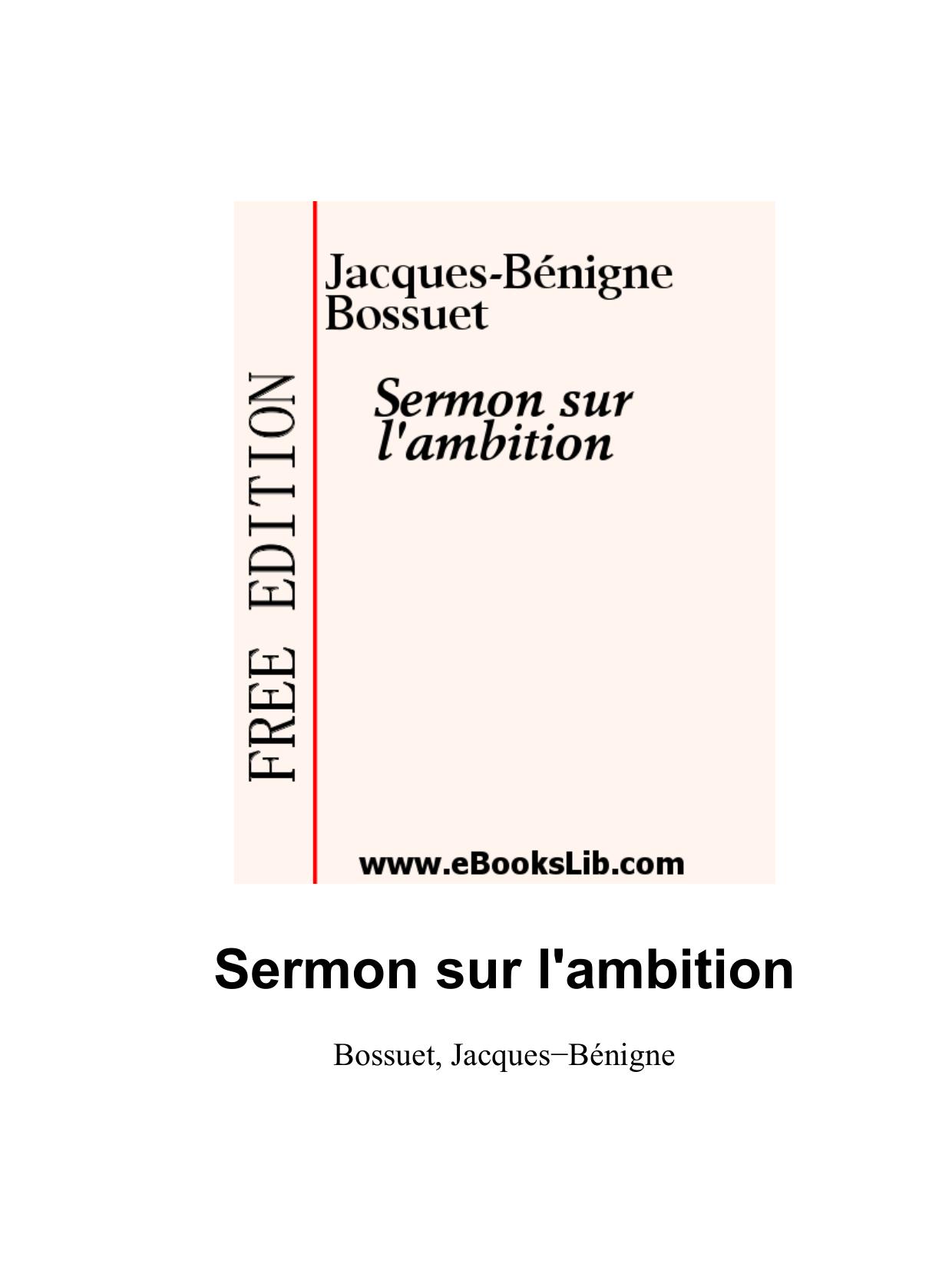 Sermon Sur Lambition