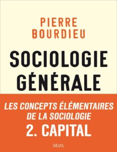 Sociologie générale, vol. 2. Cours au Collège de France (1983-1986), couverture du livre
