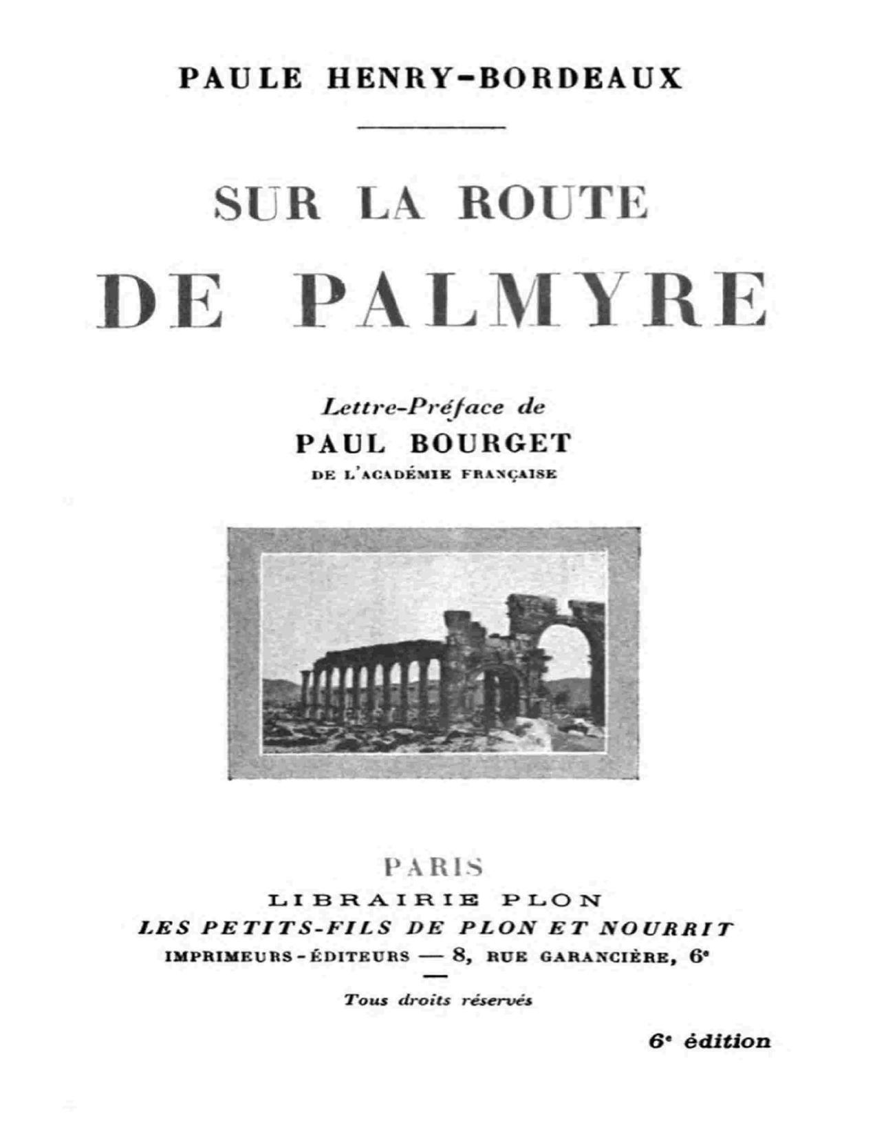 Sur La Route De Palmyre