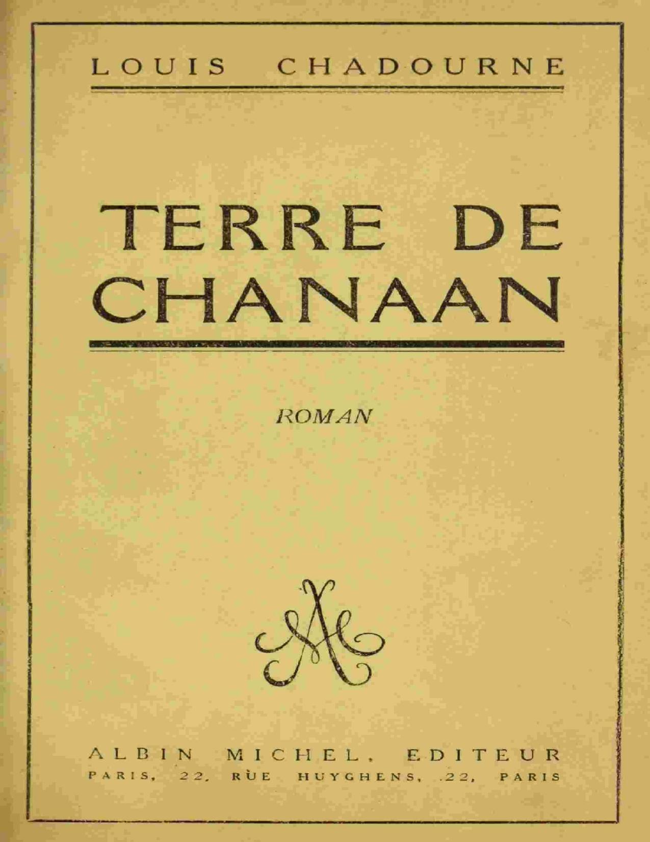 Terre De Chanaan