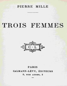Trois femmes, couverture du livre