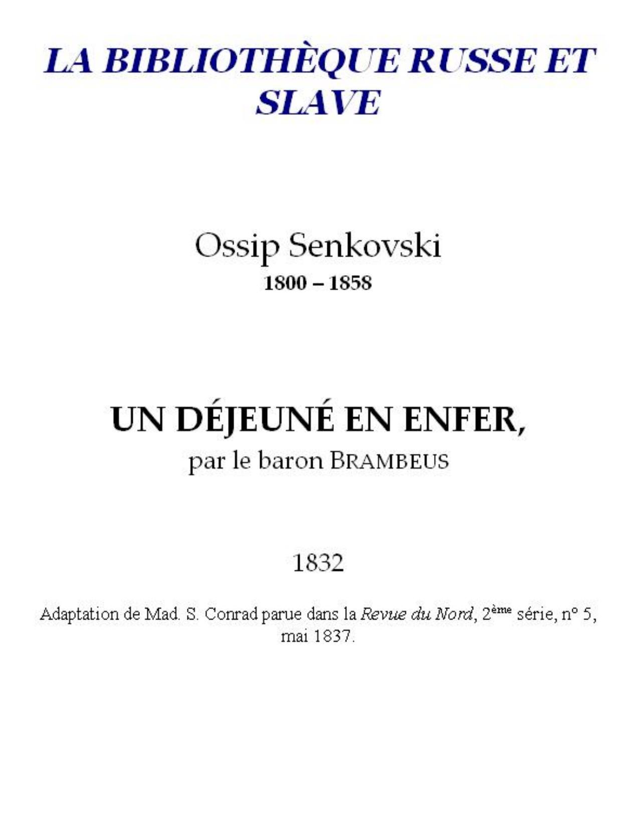 Un Dejeune En Enfer