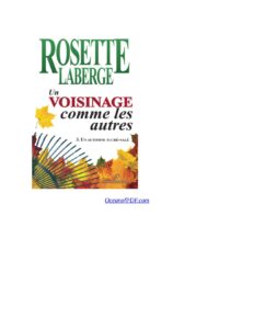 Un voisinage comme les autres 03 by Rosette Laberge, book cover