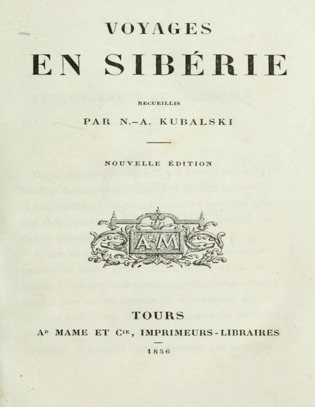 Voyages En Siberie