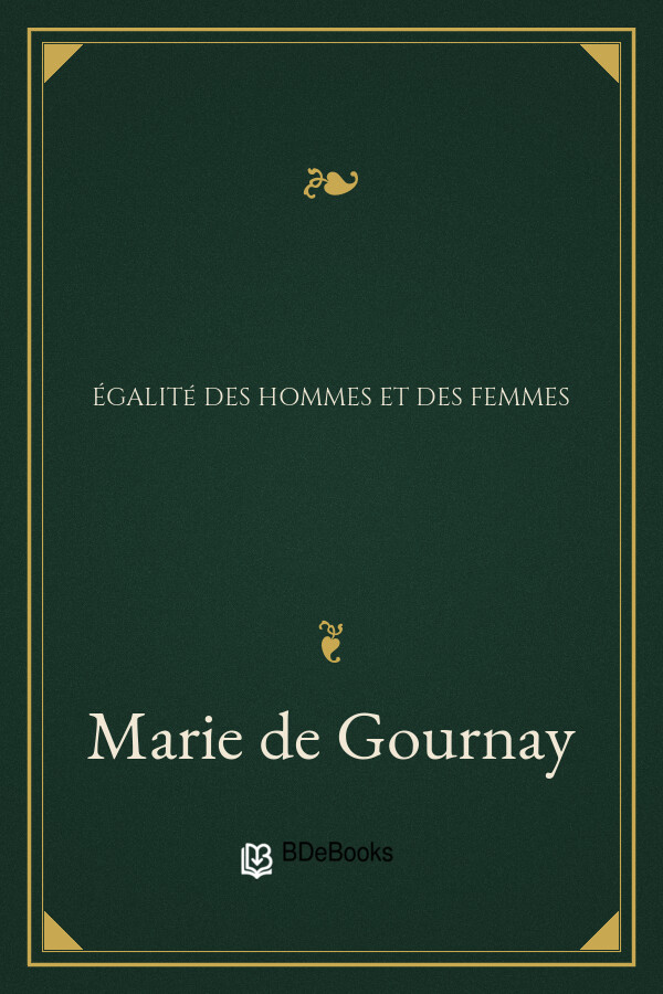 Couverture de Egalité des hommes et des femmes