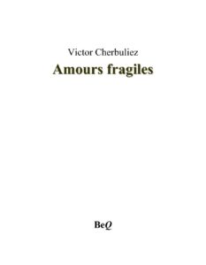 Amours fragiles, couverture du livre