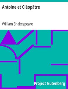 Antoine et Cléopâtre, couverture du livre