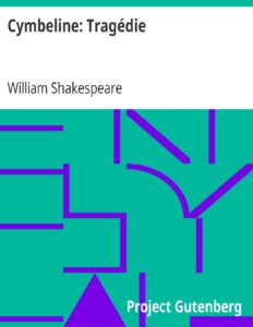 Cymbeline: Tragédie, couverture du livre