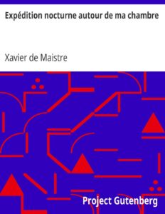 Expédition nocturne autour de ma chambre, couverture du livre