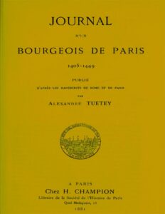 Journal d’un bourgeois de Paris, 1405-1449 by Unknown, book cover