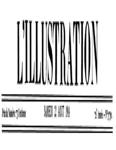 L&rsquo;Illustration, No. 3730, 22 Août 1914, couverture du livre