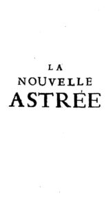 La Nouvelle Astrée, couverture du livre