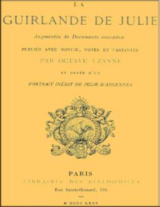La guirlande de Julie: augmentée de documents nouveaux, couverture du livre